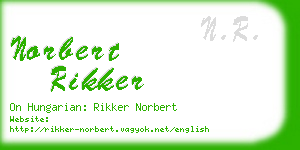 norbert rikker business card